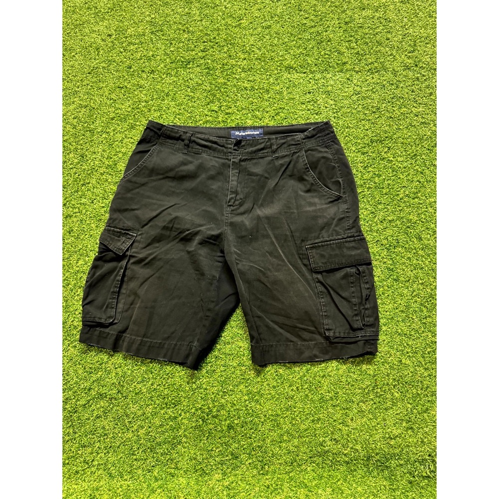 Meters/bonwe Cargo Shorts‎ Mens 32W Black Outdoor Hiking Zip Fly Drawstring